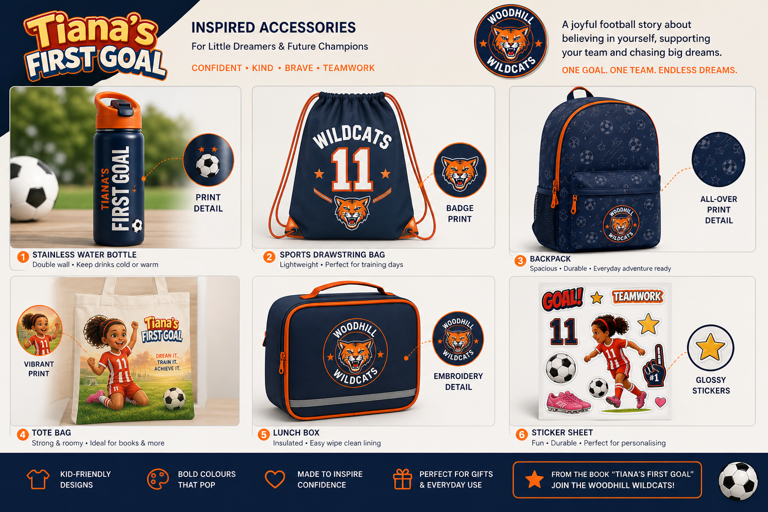 Tiana's First Goal inspired accessories collection